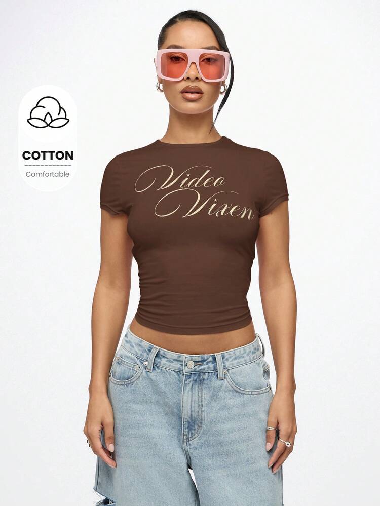 SUMWON WOMEN Koszulka niemowlęca z krótkim rękawem i nadrukiem graficznym