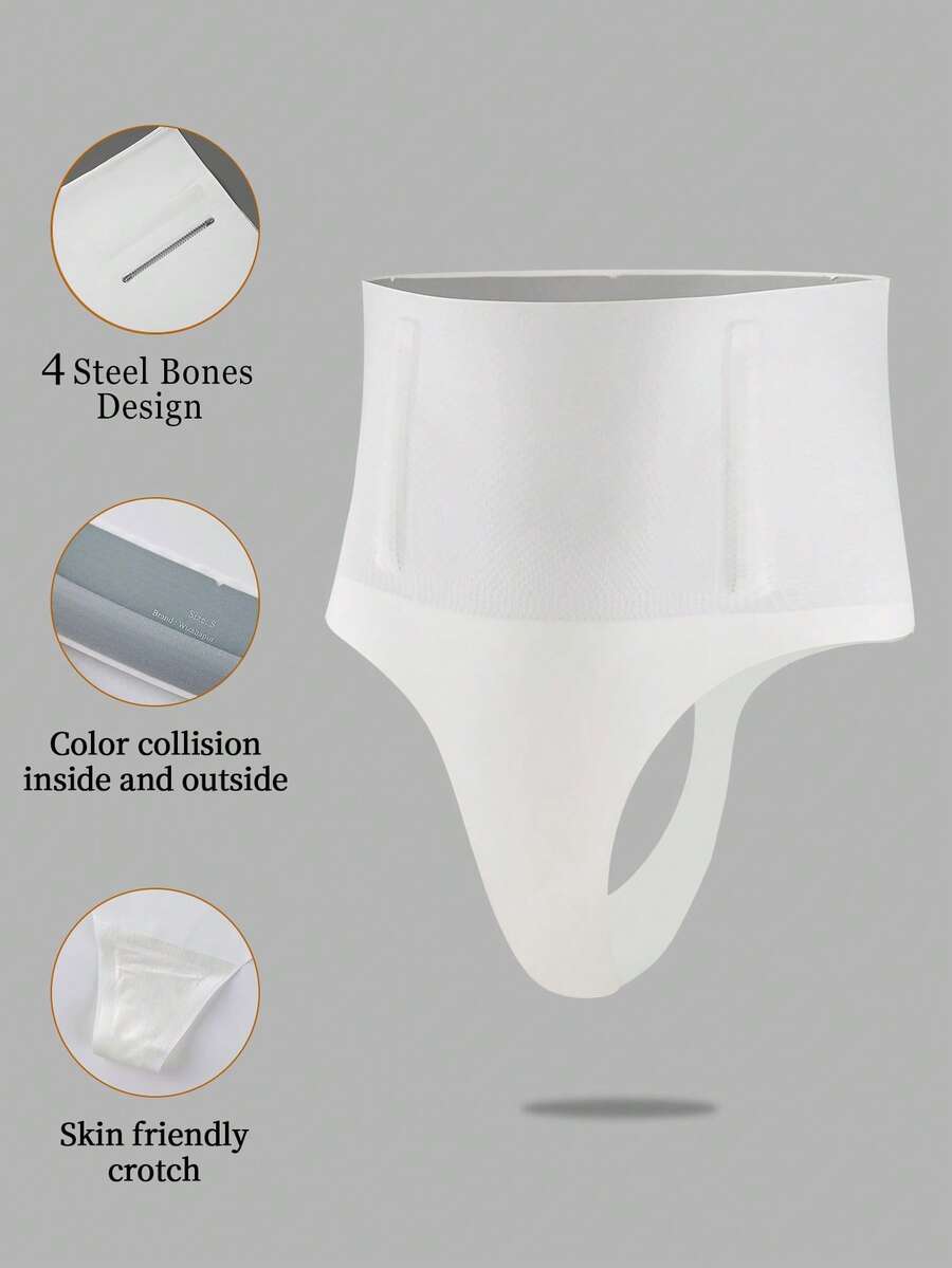 Ladies Seamless Shapewear Bottom Body Sculpting Briefs, Sexy - White - View 1
