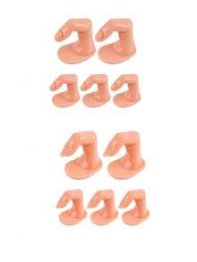 10个练习美甲手指，带假指甲，适用于亚克力凝胶美甲，可用于手部美甲训练、展示装饰，适合美甲初学者和沙龙美甲师，美甲用品，美甲工具，美甲艺术工具，返校季，美甲，按压式美甲工具 - 彩色 - 查看 33