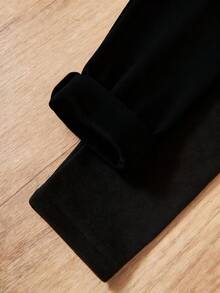 SHEIN Genkimix Kids 4 pièces/set Sous-vêtements thermiques noirs à manches longues et pantalons longs pour jeunes garçons, automne/hiver