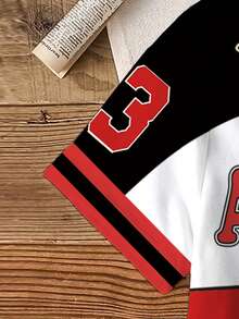 Astro Boy X SHEIN Camiseta de cuello redondo de manga corta con estampado de dibujos animados informal para niño preadolescente, adecuada para el verano - Multicolor - Ver 7