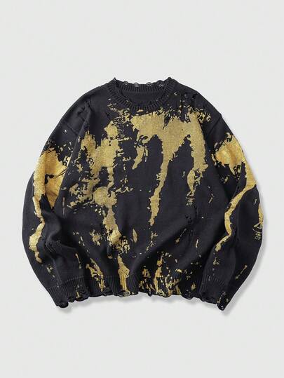 Pull ample à manches longues décontracté pour homme