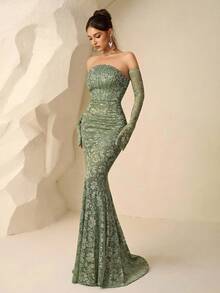 Coutiva Luxury Evening Gown, High-End Formal Dress, Elegant And Sophisticated Lady-Like Style