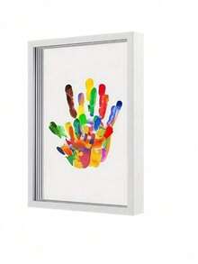 SHEIN 1 pezzo Kit Memory con stampa a mano DIY, cornice per ombreggiatura in legno con 4 fogli di acrilico trasparente senza elettricità, regalo per decorazione domestica per famiglia, couples, fratelli, amici, laurea, decorazione da parete
