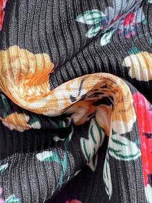 Swim Mod 春假随机印花粗肩带无钢圈女士可爱夏季沙滩连体泳衣，节日波西米亚风 - 彩色 - 查看 7