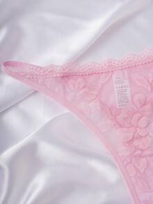 Wedaily 5pcs/Set Sexy Sheer Lace Women G-String Lingerie - Multicolor - View 5