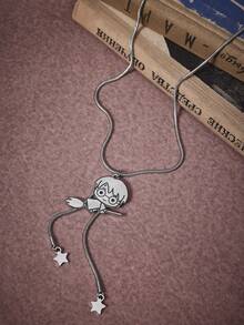 HARRY POTTER X SHEIN 灵感源自舒适毛衣的链条，适合日常叠穿的配饰 - 銀色 - 查看 4