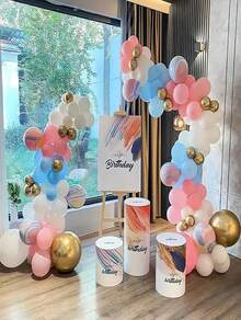 Balloon Arch Stand Kit, 5ft/8.2ft Free Bending Soft Balloon Flower Backdrop Stands Set With Water Base For Birthday Party Decorations Wedding Graduation Balloons Decor - Gold - View 4