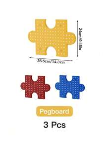 Joivida 3件套钉板,带挂钩和配件,壁挂式收纳架,适用于卧室、浴室和书房,钢板结构,白色钢板背衬,适用于双室工艺室和车辆存放室,易于安装的浴室收纳架 - 彩色 - 查看 13