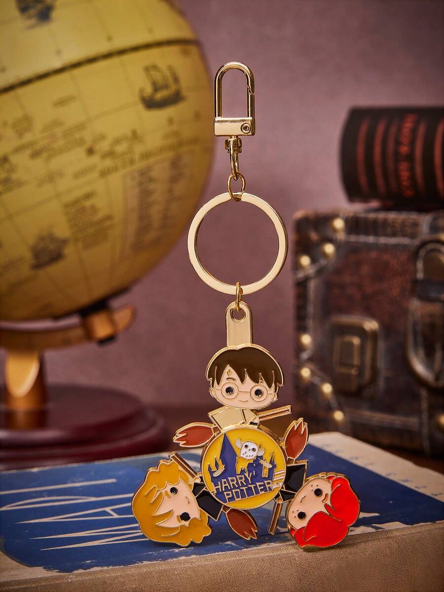 HARRY POTTER X SHEIN Rotatable Metal Keychain - Multicolor - View 1