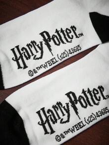 HARRY POTTER X SHEIN Calcetines tipo tripulación para mujer - Multicolor - Ver 3