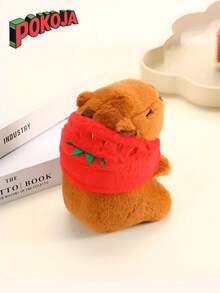 POKOJA LAND 4.7inch Cute Capybara Stuffed Animal Plushie Pendant-Capybara Pendant With Backpack, Brown Soft Fabric, Keys, Schoolbag Pendant, Suitable For Friends And Children's Perfect Birthday Gift Spring To Summer - Multicolor - View 5