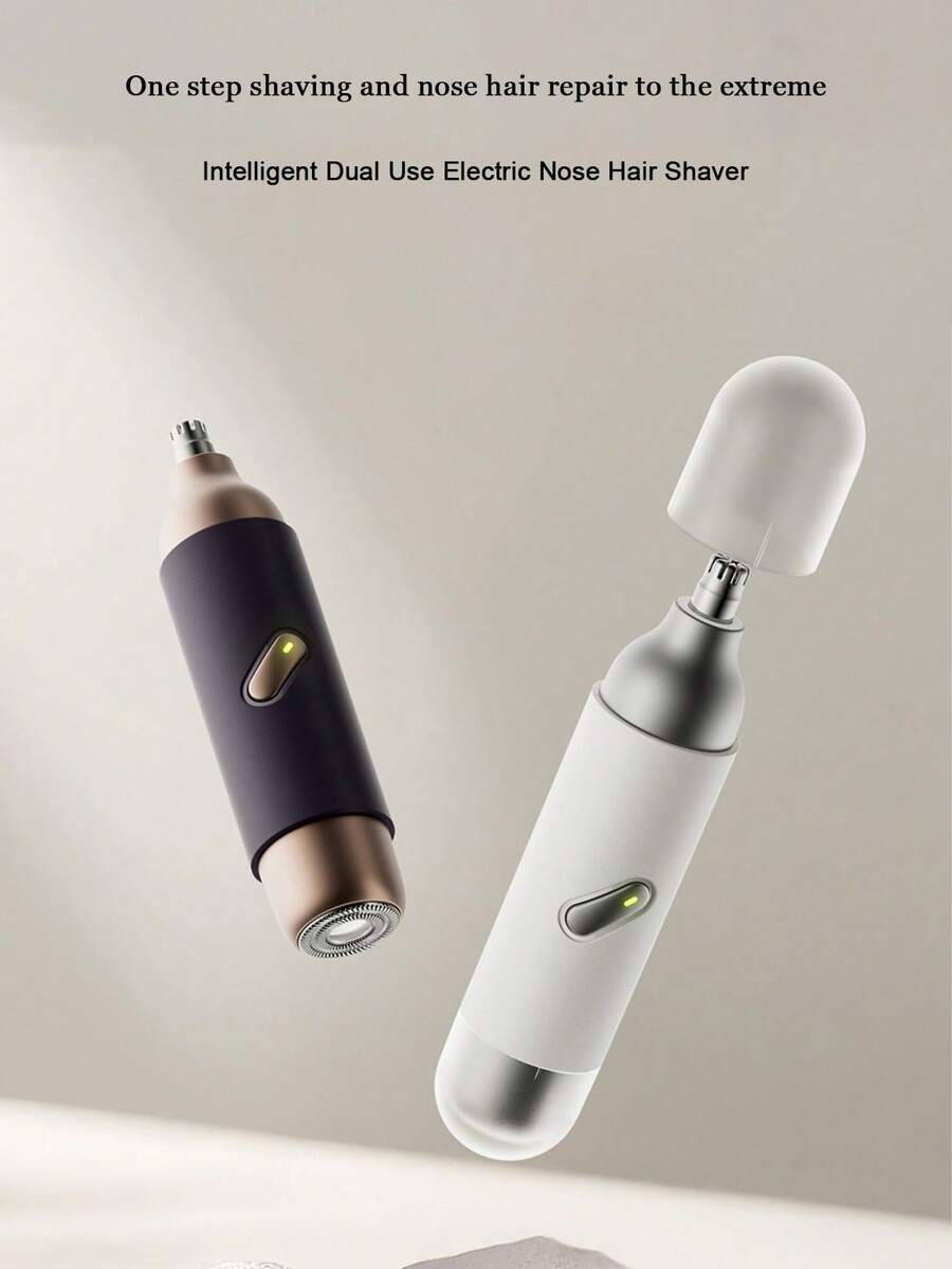 Teckwe Alat Cukur Bulu Hidung Elektrik 2-in-1 Baru dengan Lampu dan Pencukur Mini, Pisau Ganda yang Dapat Dicuci dengan Air, Kapasitas Baterai 200mAh - MultiWarna - View 1