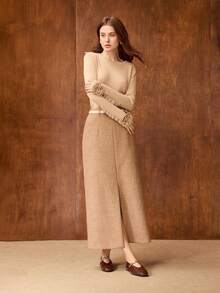 MOTF PU LEATHER SQUARE TOE FLATS FOR CHRISTMAS - Coffee Brown - View 10