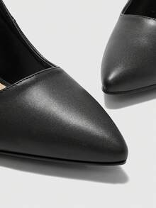 CUCCOO BIZCHIC Women's Fashionable Elegant Pointed Toe High Heels For Christmas - Black - View 8