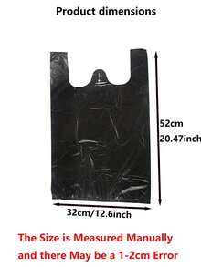 50PCS Plastic T-Shirt Bags With Handles, Polyethylene Shopping Bags, Large Black Garbage Bags, Kitchen Garbage Bags, Vegetable Bags, Grocery, Vegetable, Fruit, Snack Large Garbage Bags - Convenient, - Multicolor - View 8