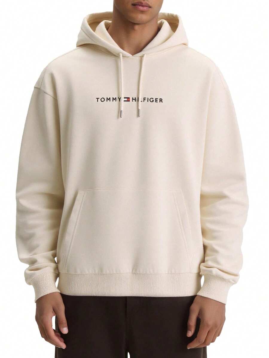 Tommy Hilfiger Men's Hoodies Beige - Newsprint - View 1