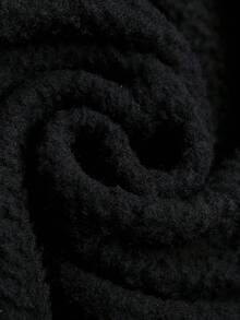 ROMWE MEN Street Life Unisex Patchwork Street Style American Jacket, Autumn/Winter - Black - View 3