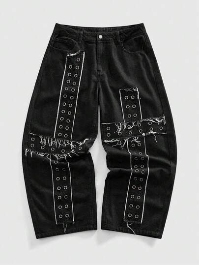 Goth Pantaloni casual incrociati da uomo