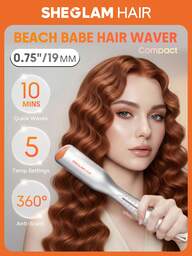 SHEGLAM HAIR Ondulatore per capelli da spiaggia, Ondulatore ionico per capelli, Ferro arricciacapelli Waver, Piegatore per capelli a 2 cilindri con antiscottatura, 50 milioni di ioni e Onda rapida da 10 minuti, Timer intelligente e temperatura regolabile, Strumento per capelli facile da usare per le donne - Spina UE Laurea Compleanno Vacanza Summer Inverno Autunno Donne Trucco Festa Spiaggia Viaggio Campeggio All'aperto Scuola Campus Festival Decorazione Regalo Presente Rosa Ragazza Migliore Colore Fascino Vibrazione rosa Natale Capodanno Giorno del Ringraziamento San Valentino