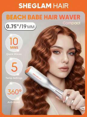 SHEGLAM HAIR Ondulatore per capelli da spiaggia, Ondulatore ionico per capelli, Ferro arricciacapelli Waver, Piegatore per capelli a 2 cilindri con antiscottatura, 50 milioni di ioni e Onda rapida da 10 minuti, Timer intelligente e temperatura regolabile, Strumento per capelli facile da usare per le donne - Spina UE Laurea Compleanno Vacanza Summer Inverno Autunno Donne Trucco Festa Spiaggia Viaggio Campeggio All'aperto Scuola Campus Festival Decorazione Regalo Presente Rosa Ragazza Migliore Colore Fascino Vibrazione rosa Natale Capodanno Giorno del Ringraziamento San Valentino