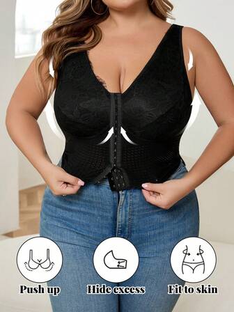 SHEIN CURVE+ Plusstorlek Dam Sexig Spetskant Camisole
