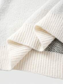 ROMWE MEN Men's Loose Fit American Flag Jacquard Pattern Long Sleeve Single-Breasted Hooded Cardigan - Apricot - View 8