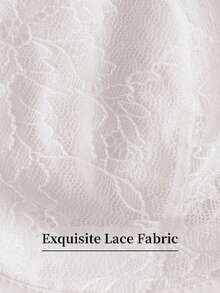 Ocili 1pc Women's Seamless Bra, Soft Support, Wireless, Gather, Sexy Lace Trim, Daily Wear - White - View 4