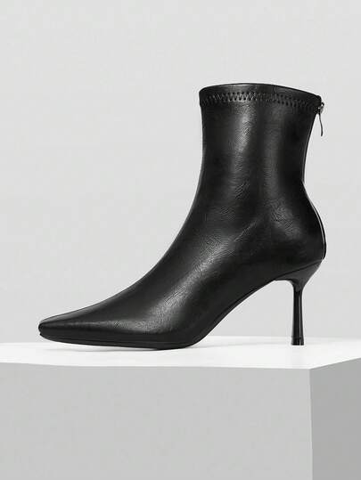 Mnmlis 女士纯色休闲踝靴，秋冬季