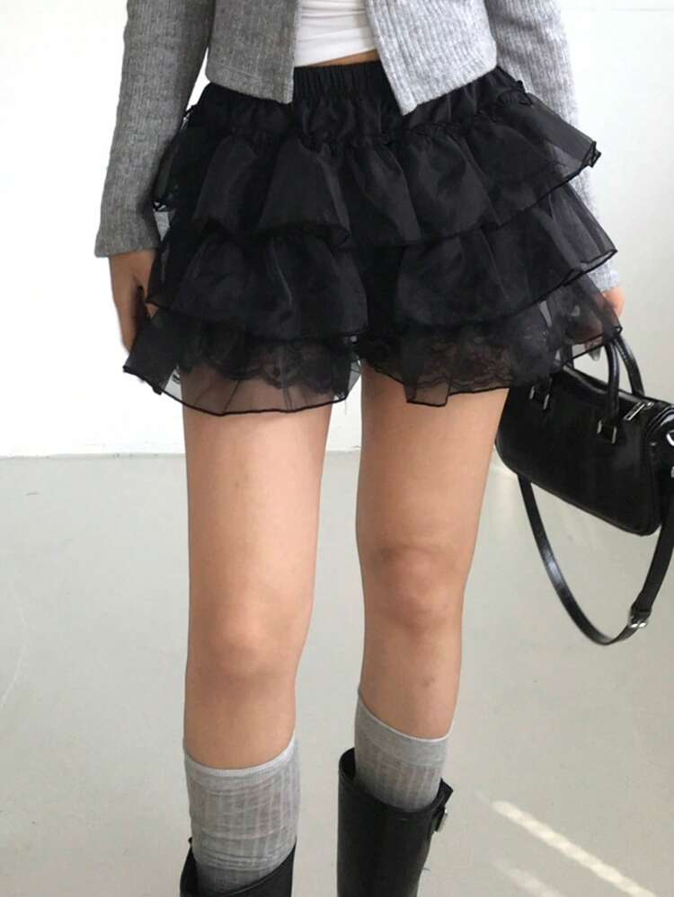 Tulle Skirt, Flattering Pleated Skorts, Puff Skirt For Women