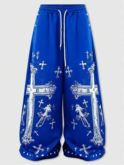Anime Men's Loose Wide Leg Long Pants