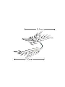 6 Peças Anéis de Guardanapo de Liga de Estilo Trigo Prateado, Decoração de Mesa de Banquete de Casamento de Hotel - Multicolorido - Visão 2