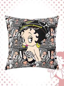 Betty Boop | ROMWE Cartoon Figure Graphic Fashionable Throw Pillow Cover