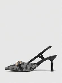 CUCCOO BIZCHIC Pointed Toe Hollow Out Stiletto Heel Women Pumps, Commuting & Casual - Black - View 5