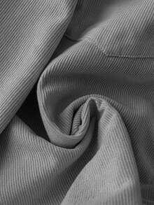 Chaqueta Camisa de Mujer de Pana Acogedora con Forro Polar y Botones - Gris - Ver 3