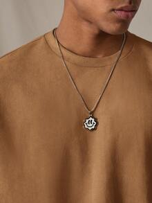 SWAVVY Men's Knitted Casual Loose Fit Numeric Embroidery Short Sleeve T-Shirt - Khaki - View 6