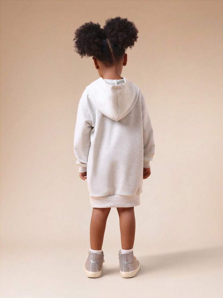 Light Grey Hoodie With Puppy Print