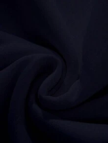 INAWLY 女士字母贴花休闲百搭卫衣，秋冬款 - 藏蓝色 - 查看 4