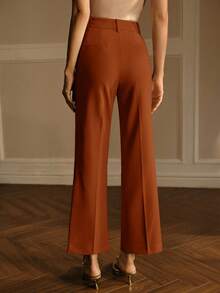 MOTF Classy PRESS CREASE SLANT POCKET SUIT PANTS - Brown - View 3