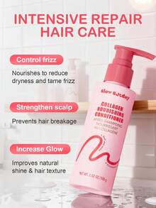 Collagen Nourishing Conditioner, liefern intensive Feuchtigkeit, füllen und stärken das Haar, geeignet für alle Haartypen, ideal für Urlaub, Party, Reisen, für Valentinstag, Valentinstag Geschenk, geeignet für Frühling Körperpflege - Pink - Übersicht 4