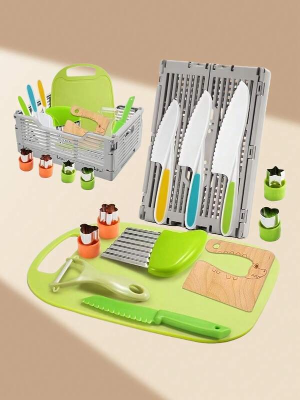 Juego de herramientas de cocina reales para niños, utensilios de cocina funcionales, juguete educativo de aprendizaje temprano para el desarrollo de habilidades prácticas, ideas de regalo para cumpleaños, Navidad y días festivos
