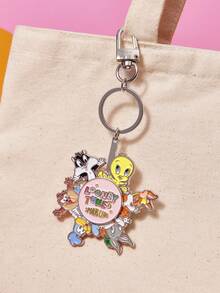 LOONEY TUNES X SHEIN 3D Rotatable Metal Keychain - Multicolor - View 4