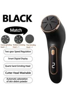 Teckwe 1台数码显示电动磨脚器，两档速度，可充电，适用于厚皮革抛光，1200mAh电池 - 彩色 - 查看 11