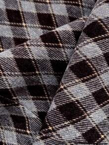 Elamini Robe mini évasée sans manches à carreaux pour femmes, style décontracté universitaire pour l'extérieur, le bureau, la photographie de mode de rue, la saison automne/hiver de la rentrée scolaire