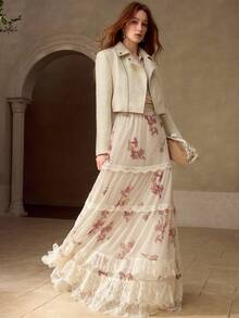 MOTF PREMIUM WOMEN'S SHORT BIKER JACKET, SPRING/SUMMER - Apricot - View 4