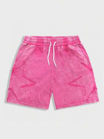 Street Life Teen Boys' Casual Snow Flake Print Drawstring Shorts