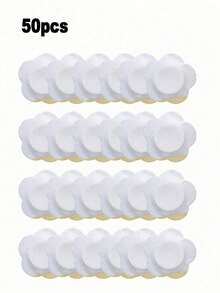 50/100PCS Castor Oil Patches Self-Adhesive Belly Button Pack Wrap, Hypoallergenic Leak-Proof Disposable Pads For Navel Care, Portable Absorbent Spunlace Cloth Compress For Home Travel Use, Oil Not Include