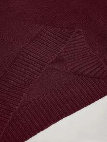 ROMWE Gothic Snake Embroidery Pullover Sweater Dress For Women - Purple - View 7