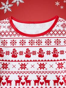 Notgurli 2 peças/Conjunto Vestido Camiseta de Manga Longa com Gola Redonda Minimalista Feminino, Quente, Leve, Fácil de Cuidar, Estilo de Rua Casual, Gráfico de Letra Retrô, Unissex, Versátil para Uso Diário, Casa, Exterior, Volta às Aulas, Transporte, Combinação de Casais, Presente para Namorada, Outono/Inverno - Multicolorido - Visão 6