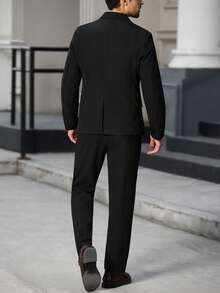 Calvornis 1 Set Herren Business-Casual Einreiher Anzugjacke und Hose, mit Schalkragen Design für zusätzlichen Stil und Layering, geeignet für Pendeln, Geschäft, Partys und Bankette. Dieser Anzug ist ein unverzichtbares vielseitiges Teil in der Garderobe eines Mannes und macht ein tolles Geschenk für Freund oder Ehemann